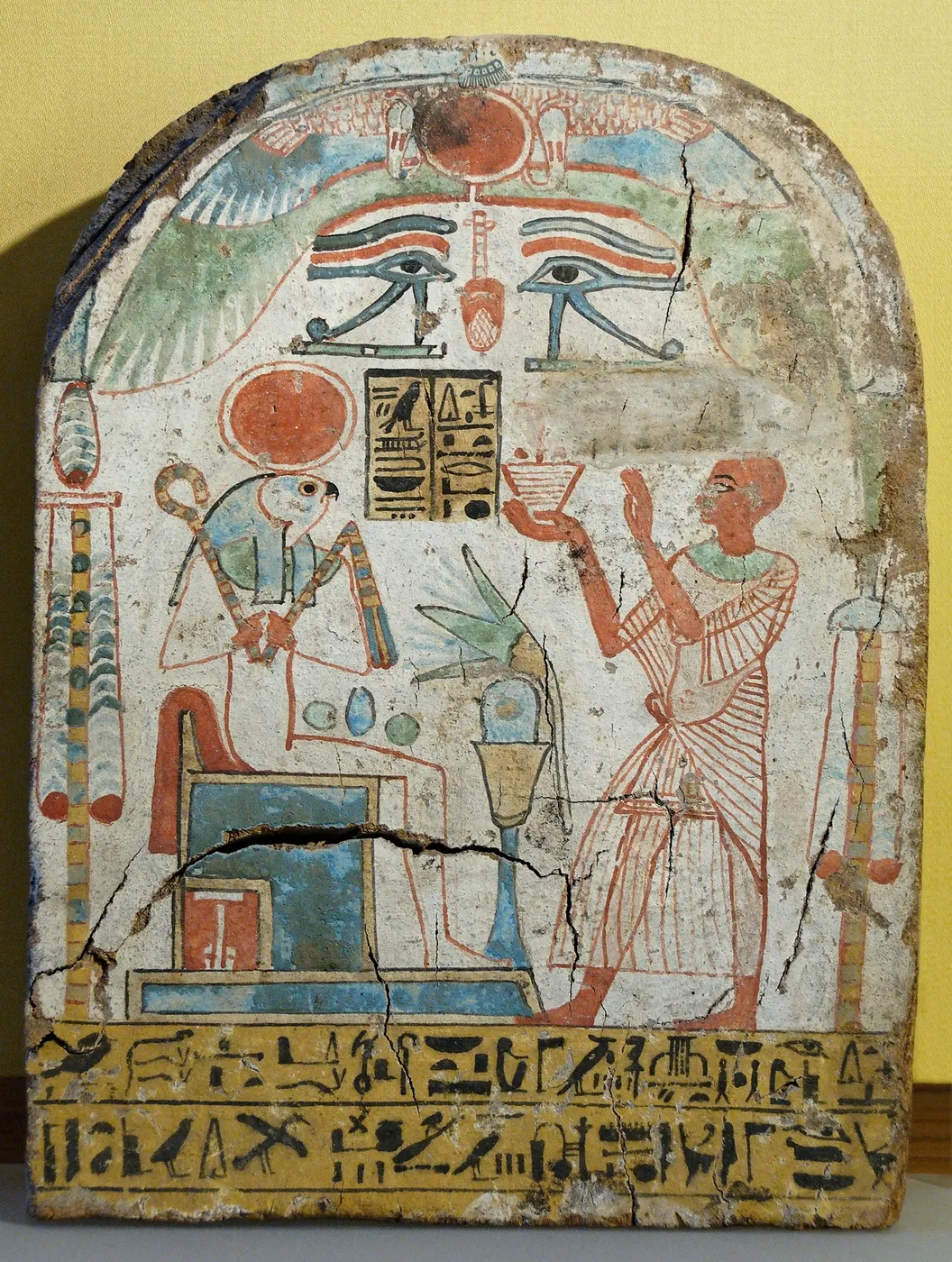 Hölzerne Stele des Ra-Horachte, 22. Dynastie, Louvre Museum Paris